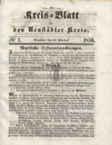 Kreis=Blatt fur den Neustadter Kreis, nr.7,1850