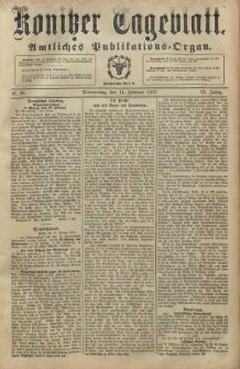 Konitzer Tageblatt.Amtliches Publikations=Organ