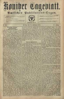 Konitzer Tageblatt.Amtliches Publikations=Organ