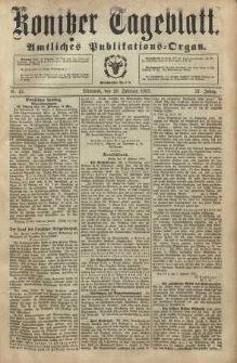 Konitzer Tageblatt.Amtliches Publikations=Organ