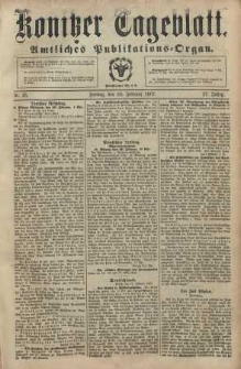 Konitzer Tageblatt.Amtliches Publikations=Organ