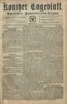 Konitzer Tageblatt.Amtliches Publikations=Organ