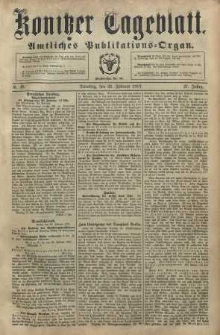 Konitzer Tageblatt.Amtliches Publikations=Organ