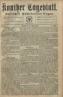 Konitzer Tageblatt.Amtliches Publikations=Organ