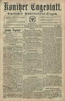 Konitzer Tageblatt.Amtliches Publikations=Organ