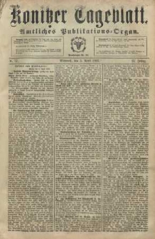 Konitzer Tageblatt.Amtliches Publikations=Organ