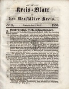 Kreis=Blatt fur den Neustadter Kreis, nr.14,1850