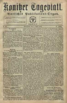 Konitzer Tageblatt.Amtliches Publikations=Organ