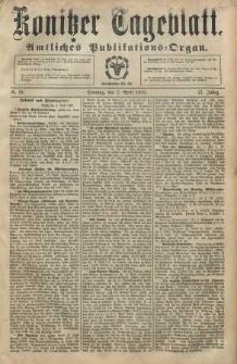 Konitzer Tageblatt.Amtliches Publikations=Organ