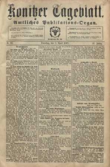 Konitzer Tageblatt.Amtliches Publikations=Organ