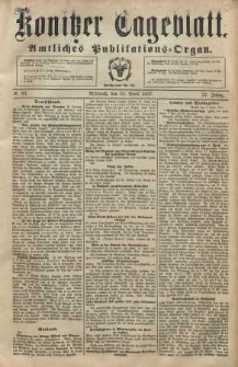 Konitzer Tageblatt.Amtliches Publikations=Organ