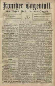 Konitzer Tageblatt.Amtliches Publikations=Organ