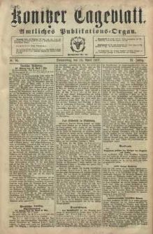 Konitzer Tageblatt.Amtliches Publikations=Organ