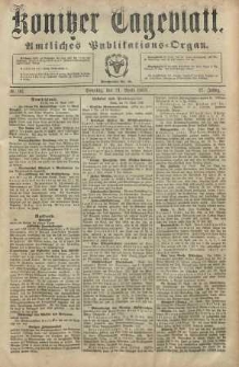 Konitzer Tageblatt.Amtliches Publikations=Organ