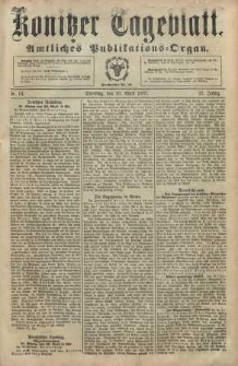 Konitzer Tageblatt.Amtliches Publikations=Organ