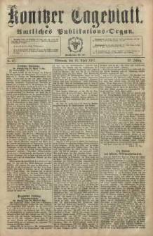 Konitzer Tageblatt.Amtliches Publikations=Organ