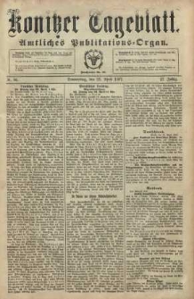 Konitzer Tageblatt.Amtliches Publikations=Organ