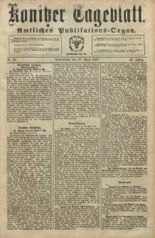 Konitzer Tageblatt.Amtliches Publikations=Organ