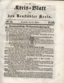 Kreis=Blatt fur den Neustadter Kreis, nr.16,1850
