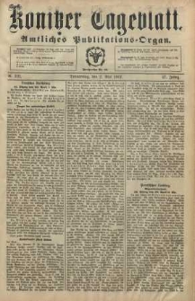 Konitzer Tageblatt.Amtliches Publikations=Organ