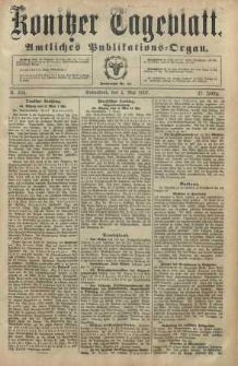 Konitzer Tageblatt.Amtliches Publikations=Organ