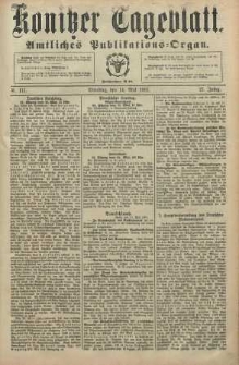 Konitzer Tageblatt.Amtliches Publikations=Organ