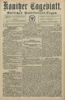 Konitzer Tageblatt.Amtliches Publikations=Organ