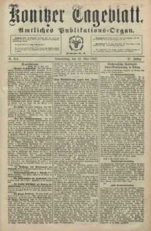 Konitzer Tageblatt.Amtliches Publikations=Organ