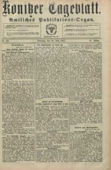 Konitzer Tageblatt.Amtliches Publikations=Organ