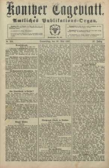 Konitzer Tageblatt.Amtliches Publikations=Organ