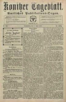 Konitzer Tageblatt.Amtliches Publikations=Organ