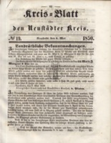 Kreis=Blatt fur den Neustadter Kreis, nr.19,1850