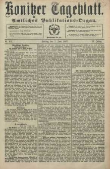 Konitzer Tageblatt.Amtliches Publikations=Organ