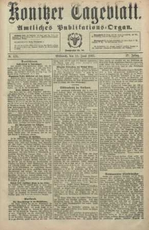 Konitzer Tageblatt.Amtliches Publikations=Organ