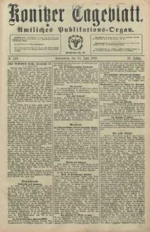 Konitzer Tageblatt.Amtliches Publikations=Organ