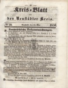 Kreis=Blatt fur den Neustadter Kreis, nr.20,1850