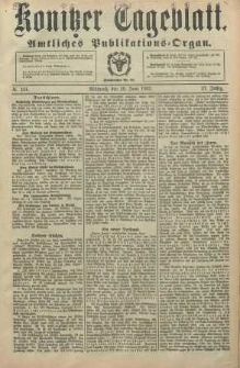 Konitzer Tageblatt.Amtliches Publikations=Organ