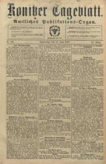 Konitzer Tageblatt.Amtliches Publikations=Organ