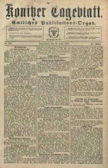 Konitzer Tageblatt.Amtliches Publikations=Organ