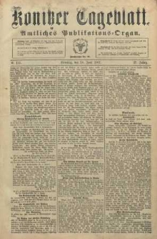 Konitzer Tageblatt.Amtliches Publikations=Organ