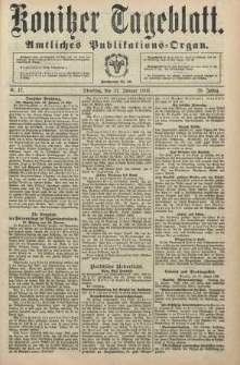 Konitzer Tageblatt.Amtliches Publikations=Organ