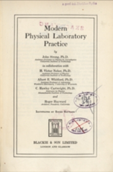 Modern physical laboratory practice