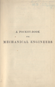 A pocket-book for mechanical engineers