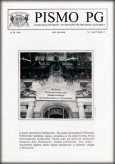 Pismo PG : pismo pracowników i studentów Politechniki Gdańskiej, 1998, R. 6, nr 2 (Luty)