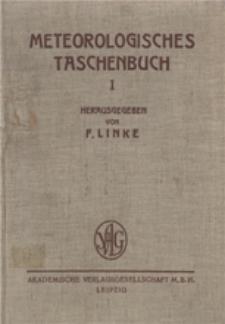 Meteorologisches Taschenbuch. Bd. 1