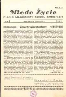 Młode Życie : pismo młodzieży szk&oacute;ł średnich, 1946, nr 4