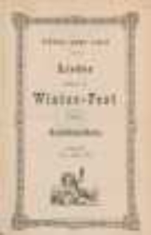 Lieder gesungen am Winter-Fest des Soliditäts-Clubs : Sonnabend, den 4. März 1899