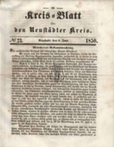 Kreis=Blatt fur den Neustadter Kreis, nr.23,1850