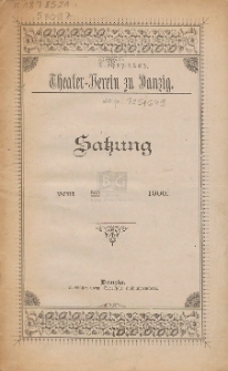 Satzung : vom ten 1900