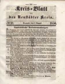 Kreis=Blatt fur den Neustadter Kreis, nr.32,1850